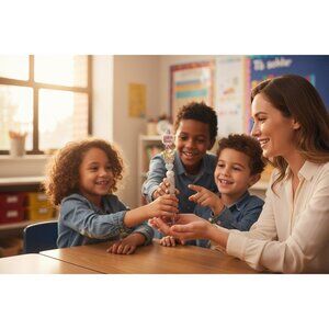 Battery Life Of A Teacher Decorative Pen With Rhinestones & Beads For Classroom